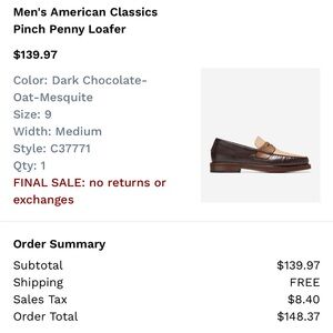 Cole Haan Loafers, multi tone, men’s size 9